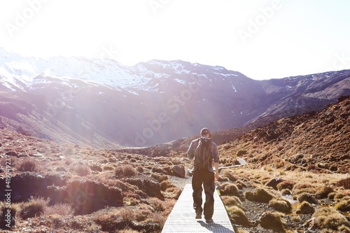 hiker in the mountains