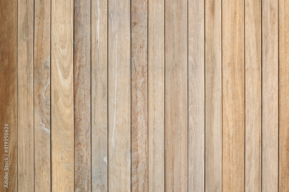 Fototapeta premium Wood plank wall texture for background. Full Frame
