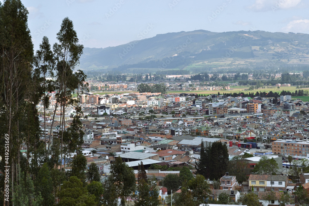 vista de la ciudad de Zipaquirá en Colombia