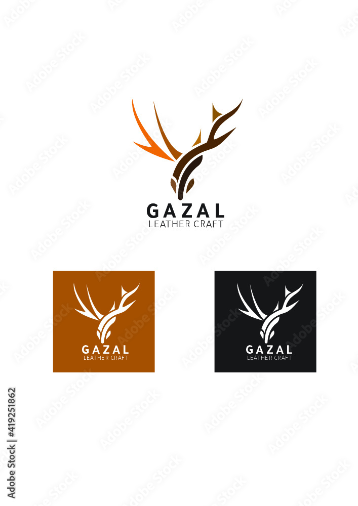 logo design GAZAL = Deer logo design GAZAL = Deer