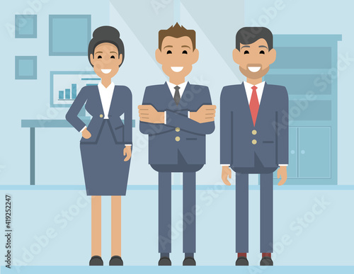 business people with idea.office team. men and women