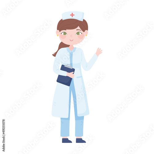 nurse with clipboard
