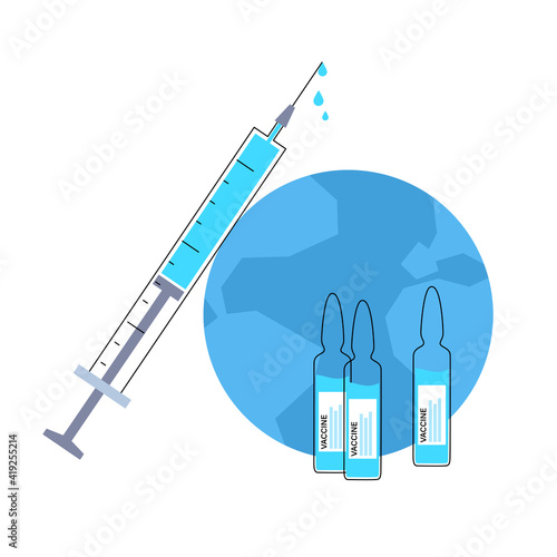 Global vaccination concept