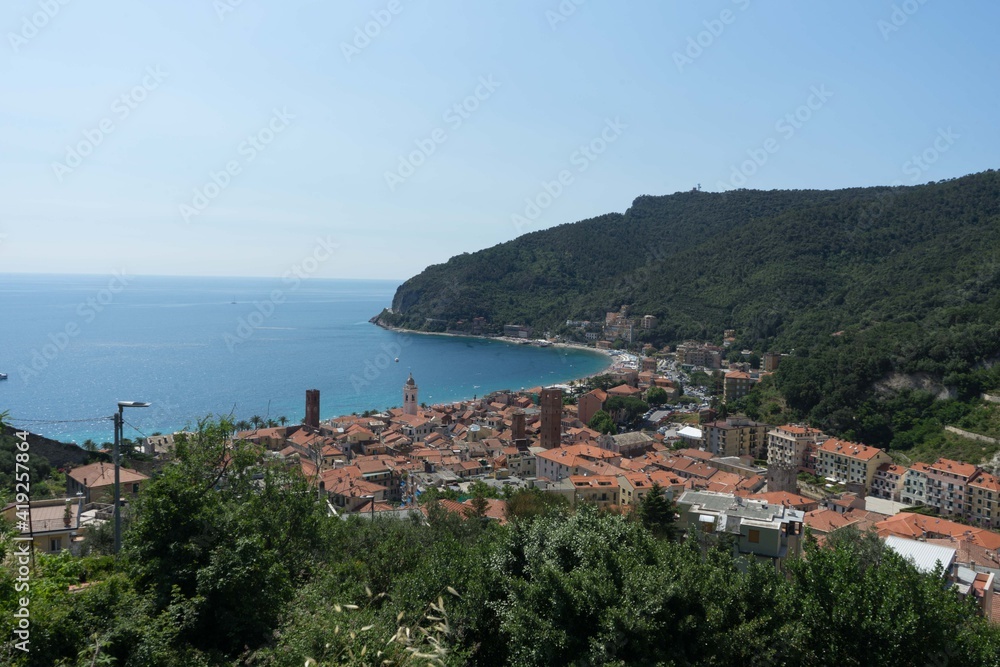 Cityscape of Noli, Liguria - Italy