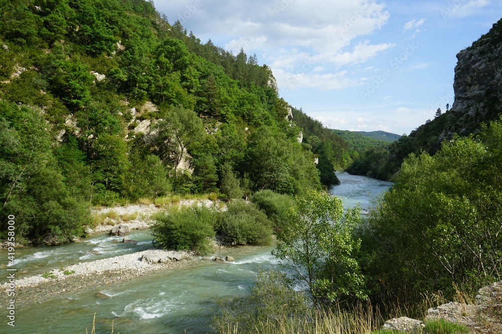 Fototapeta premium The long Verdon River in south-eastern France
