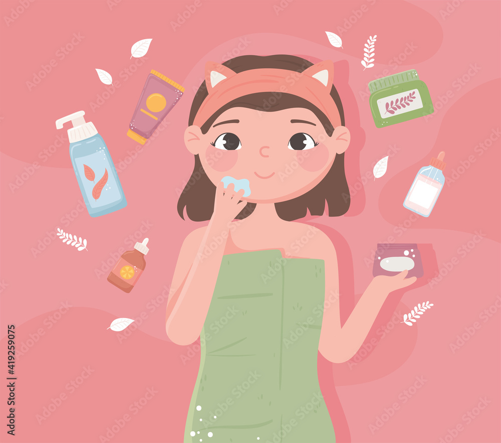 girl skincare products