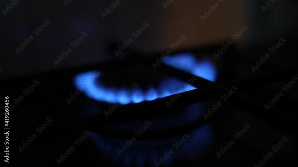 Gas Burner Closeup Gas Burner Closeup