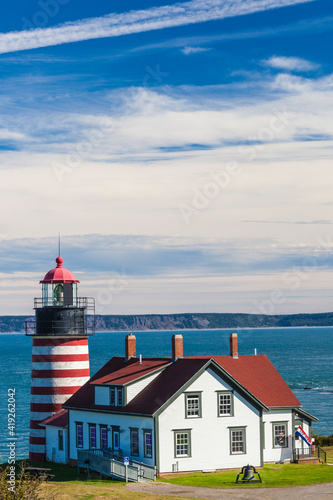 Wallpaper Mural USA, Maine, Lubec. West Quoddy Head Light. Torontodigital.ca