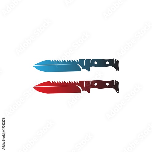 Knife icon logo design vector template