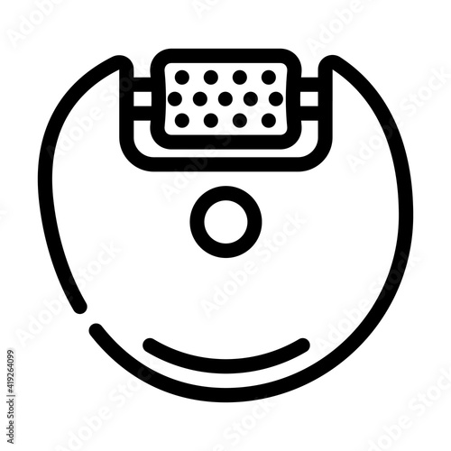 abrasive electronic callus remover line icon vector illustration