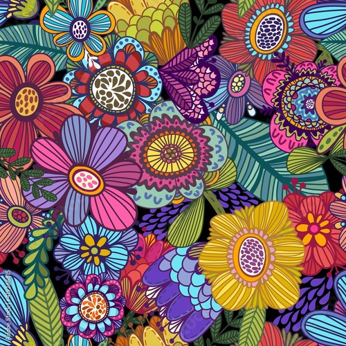 Beautiful floral seamless pattern. Bright illustration  can be used for creating card  invitation card for wedding wallpaper and textile.