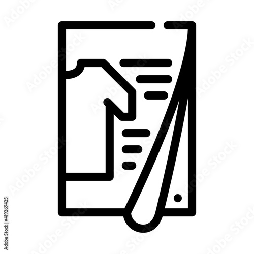 clothing catalog line icon vector illustration line