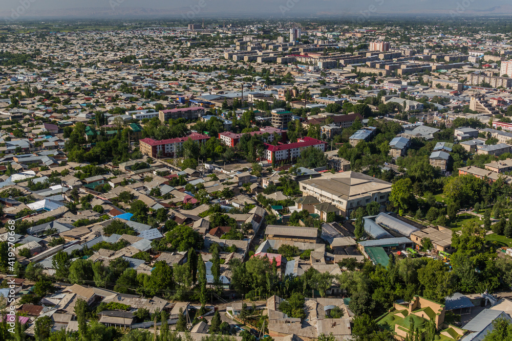 Aerial view of Osh, Kyrgyzstan