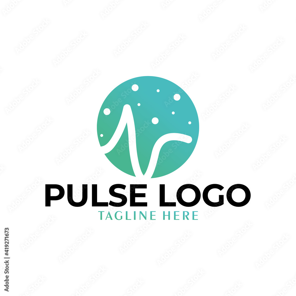 pulse logo icon vector isolated pulse logo icon vector isolated