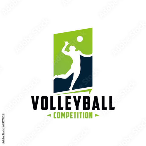 volley ball logo icon vector isolated