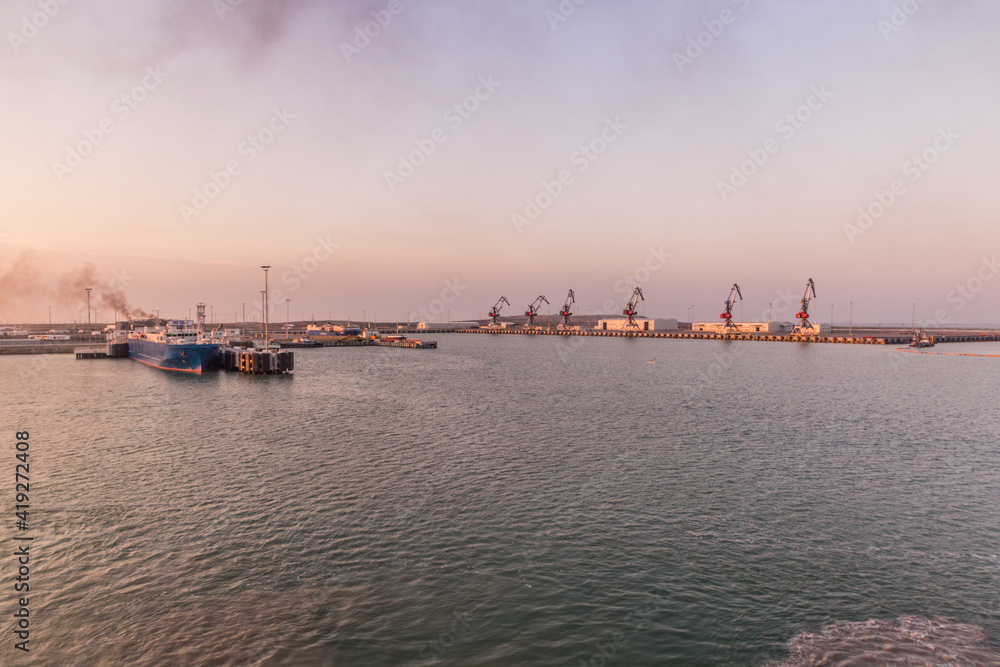 View of Alat ferry terminal, Azerbaijan