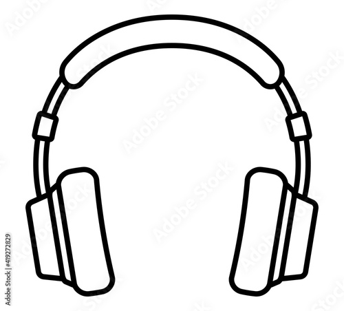 ヘッドフォン（モノクロ）