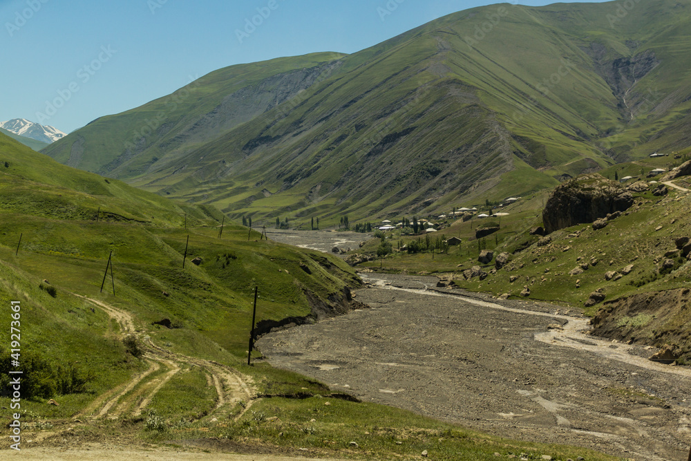 Naklejka premium View of Gudiyalchay river canyon, Azerbaijan