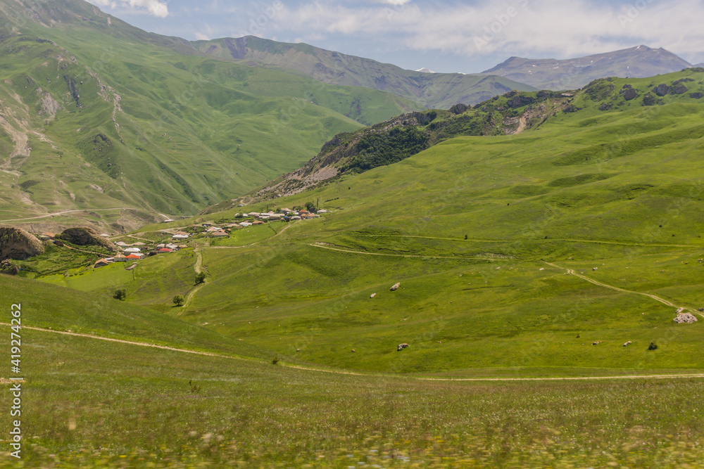 Jek village in Caucasus mountains, Azerbaijan
