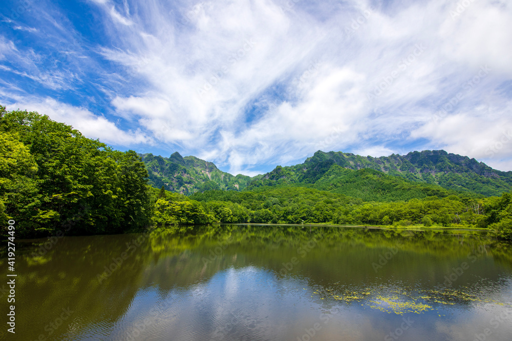 Fototapeta premium lake and mountains