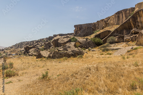 Landscape of Gobustan petroglyph reserve, Azerbaijan
