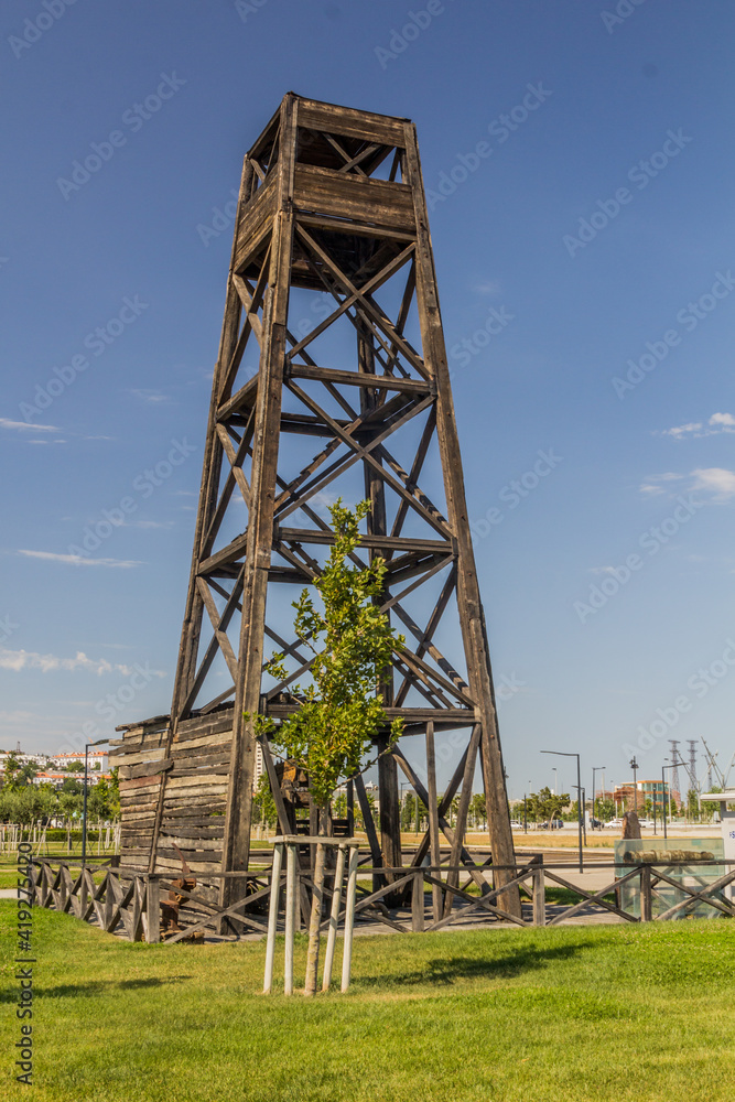 The world's first industrially drilled oil well from 1846 located in Baku, Azerbaijan The world's first industrially drilled oil well from 1846 located in Baku, Azerbaijan