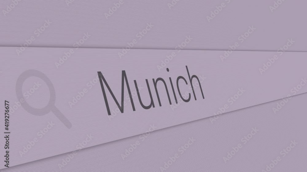 Munich - Typing the best places to visit in Europe in the search bar concept
Munich - Typing the best places to visit in Europe in the search bar concept