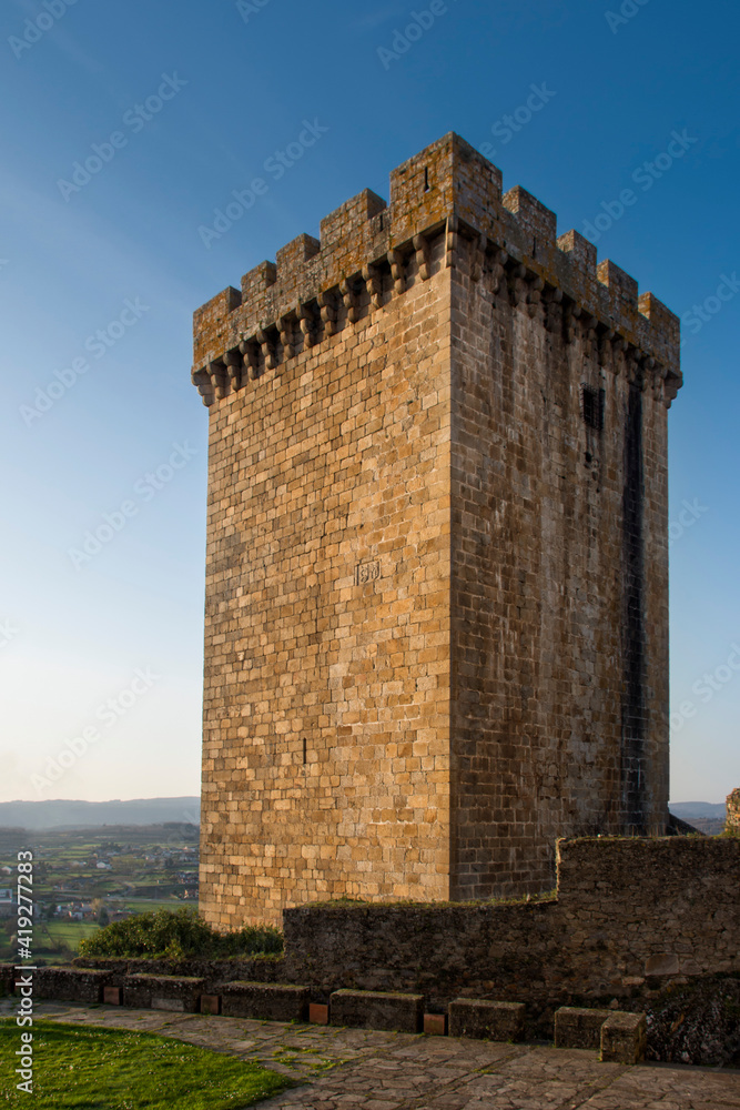 old medieval fortress located in Monforte de Lemos, Galicia