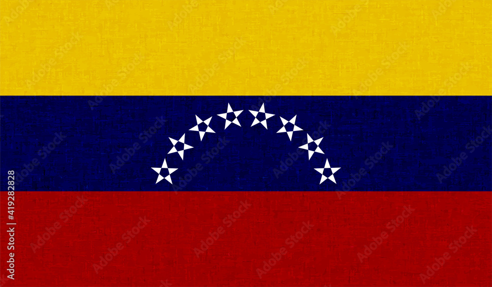 Grunge Venezuela flag. Venezuela flag with waving grunge texture. Stock ...