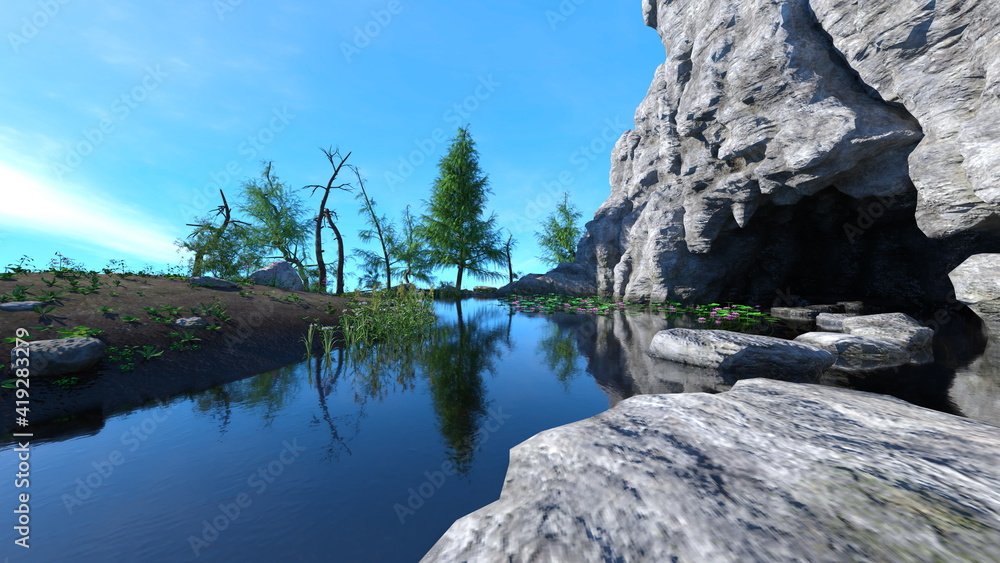 Fototapeta premium 洞窟の入り口