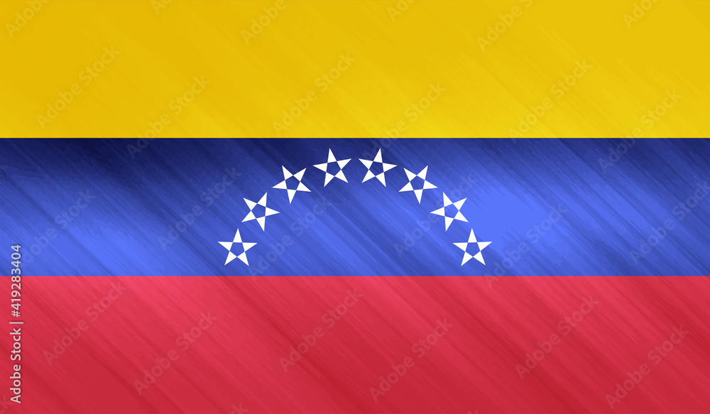 Grunge Venezuela flag. Venezuela flag with waving grunge texture. Stock ...