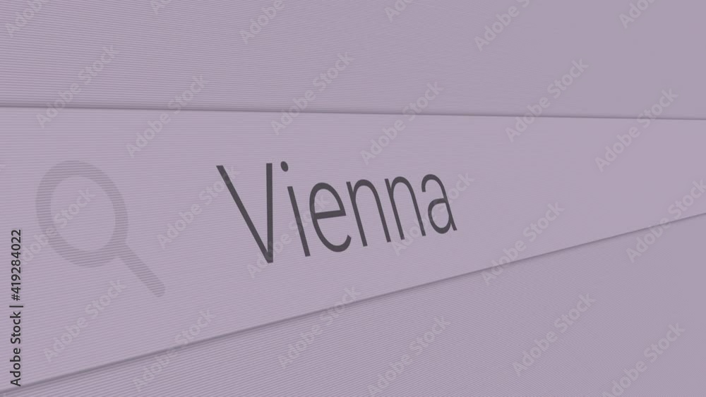 Vienna - Typing the best places to visit in Europe in the search bar concept Vienna - Typing the best places to visit in Europe in the search bar concept