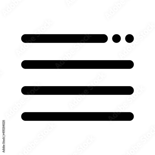 Icon Menu With Style Outline