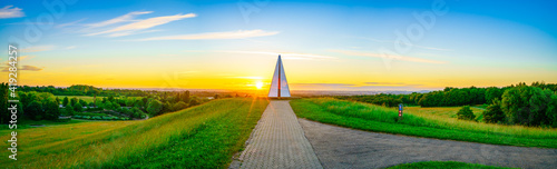 Sunrise panorama of Campbell Park in Milton Keynes photo