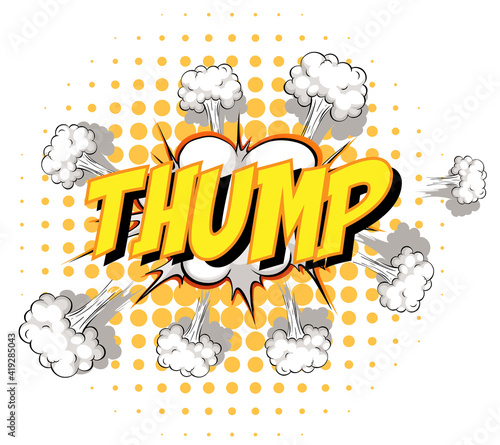 Schilderij op canvas Comic speech bubble with thump text