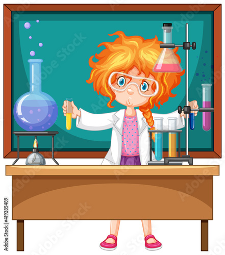 Researcher experiment in the laboratory