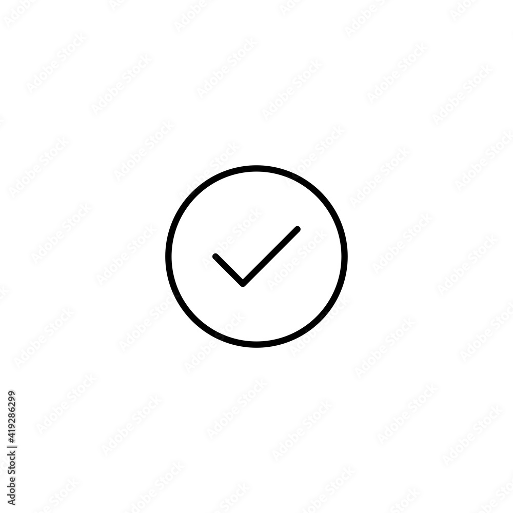Check mark icon vector for web, computer and mobile app Check mark icon vector for web, computer and mobile app