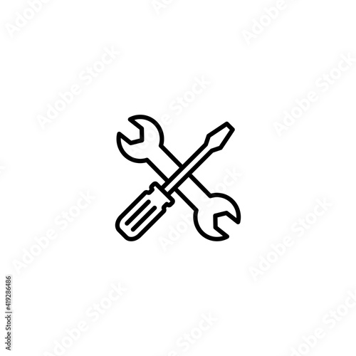 Setting icon vector for web, computer and mobile app