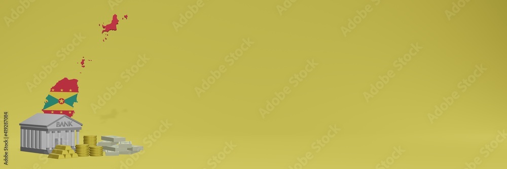 Bank with gold coins in grenada
for social media tv and website background covers can be used to display data or infographics in 3d rendering. Bank with gold coins in grenada
for social media tv and website background covers can be used to display data or infographics in 3d rendering.