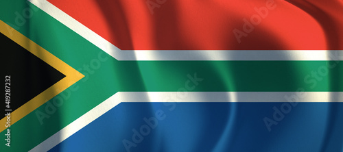 Free Download 3D rendering of the wave South Africa flag. - GFXLoad