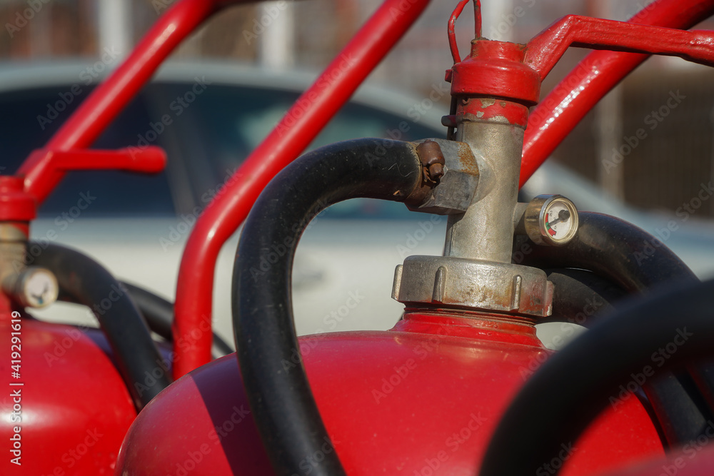 Fire instinct. Clock detail of an instinct that measures the pressure in the container. Fire instinct. Clock detail of an instinct that measures the pressure in the container.