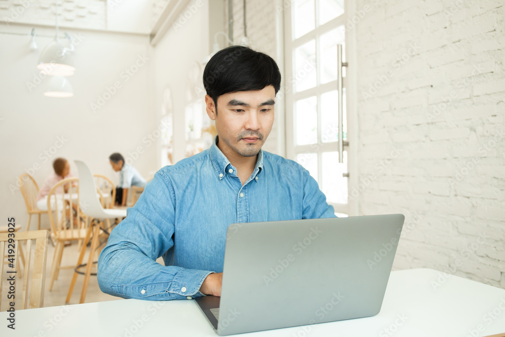 asian man work using computer hand typing laptop keyboard contact us.student study learning education online.adult professional people chatting search at office.concept for technology device business asian man work using computer hand typing laptop keyboard contact us.student study learning education online.adult professional people chatting search at office.concept for technology device business