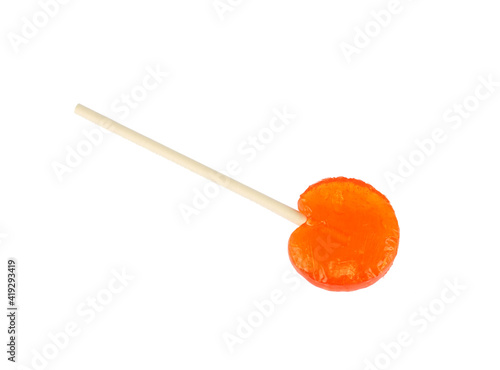 single lollipop isolated on white background