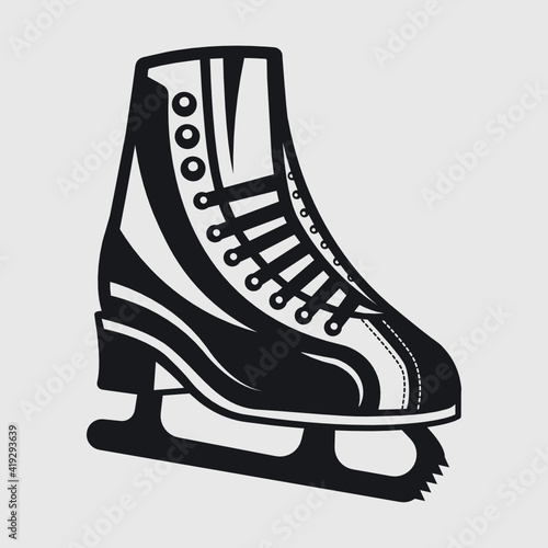 Ice Skates Outline | Ice Skates | Winter | Winter Sports | Ice Skating | Figure Skates | Ice Skating Shoes | Winter Blade Dancing