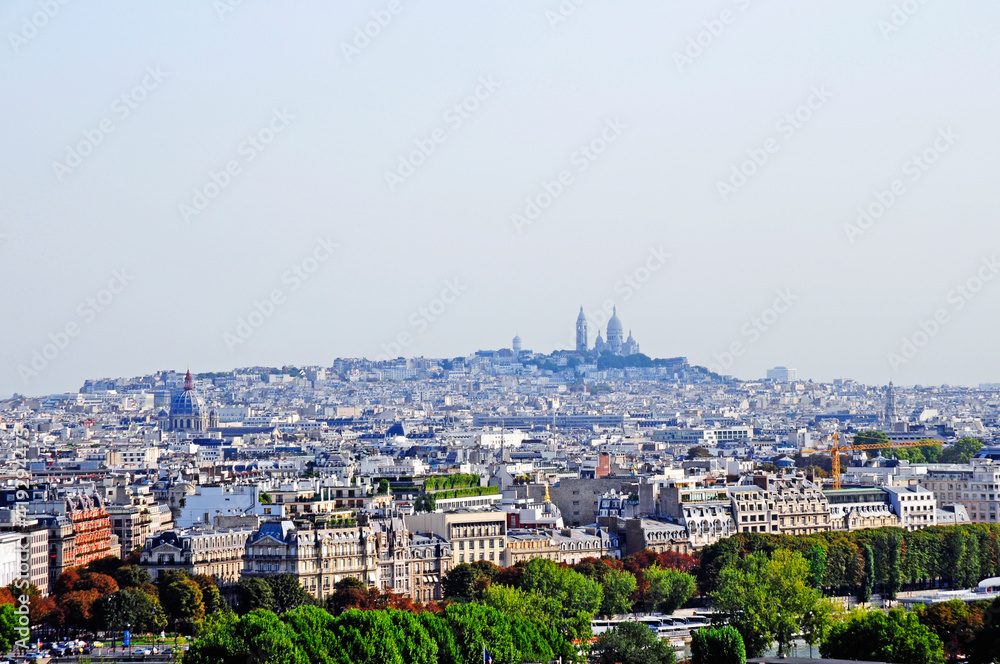 skyline of paris montmartre