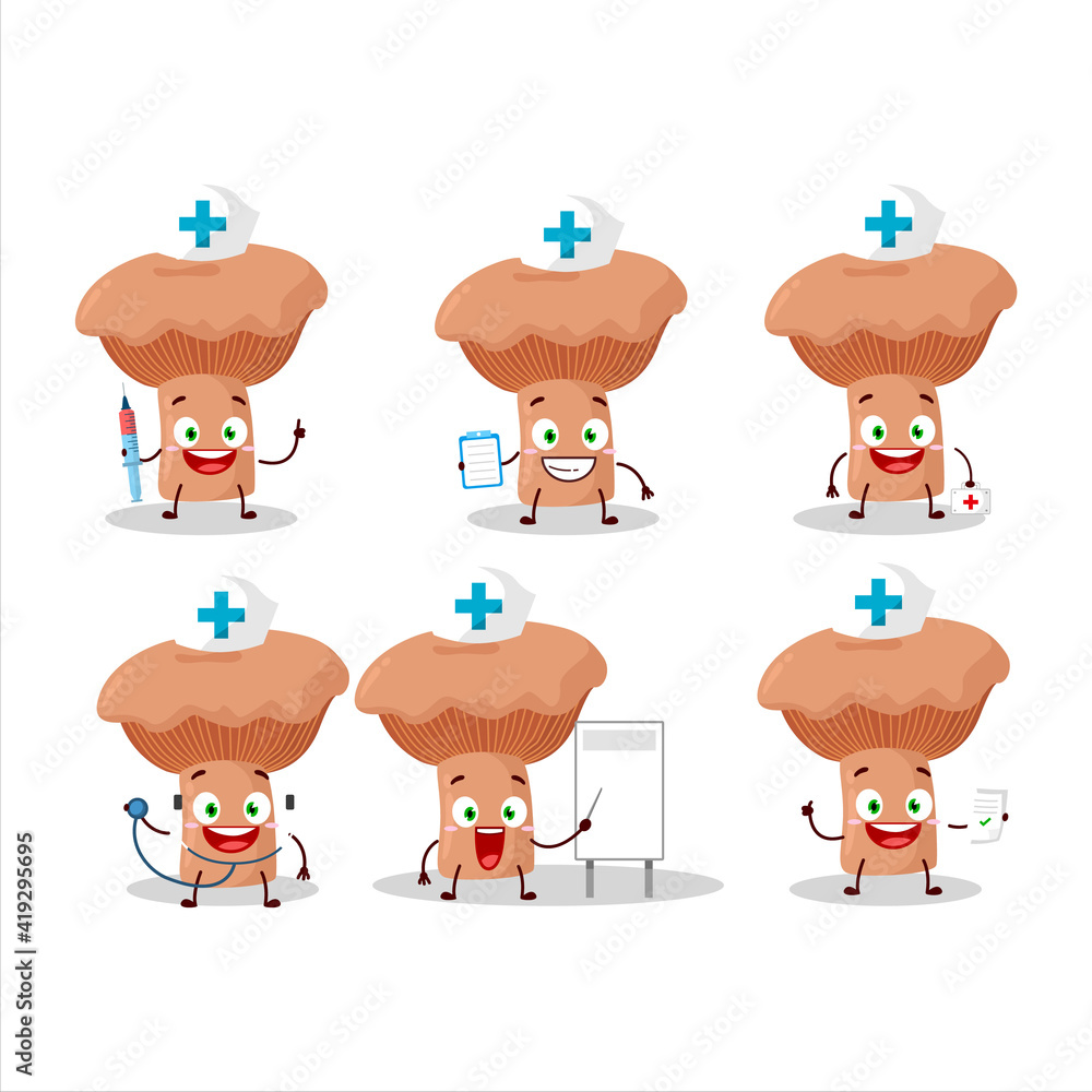 Doctor profession emoticon with niscalo cartoon character Doctor profession emoticon with niscalo cartoon character