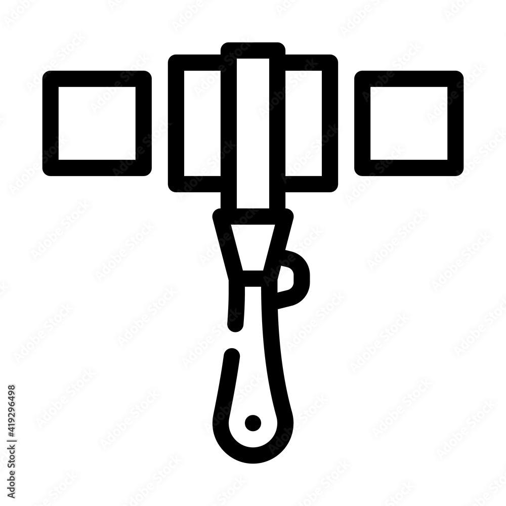 plastic pipes repair line icon vector illustration plastic pipes repair line icon vector illustration