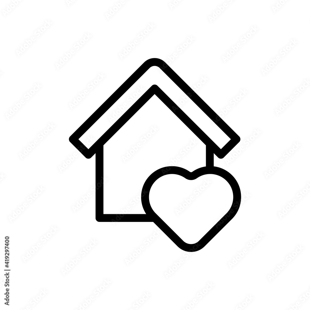 Stay at Home Logo Icon Vector design illustration. Home with Love icon design concept. Home with heart shape icons shows messages Stay at Home Logo Icon Vector design illustration. Home with Love icon design concept. Home with heart shape icons shows messages