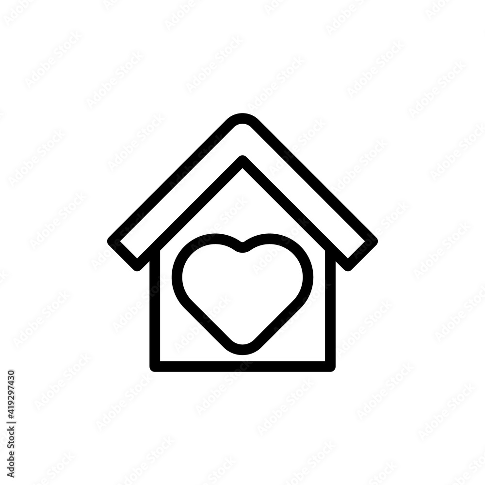 Stay at Home Logo Icon Vector design illustration. Home with Love icon design concept. Home with heart shape icons shows messages Stay at Home Logo Icon Vector design illustration. Home with Love icon design concept. Home with heart shape icons shows messages