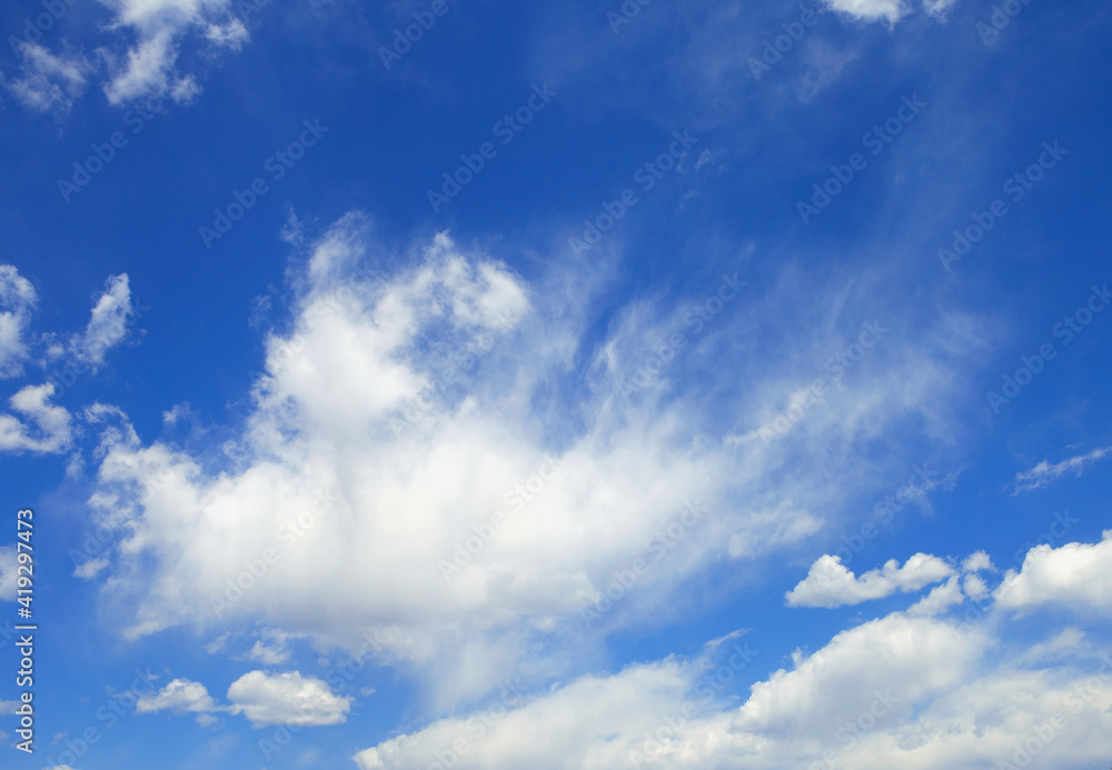Blue sky, white cloud sky Blue sky, white cloud sky